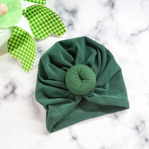 Green Baby Topknot Hat Headband